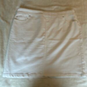S.C. & CO White Denim Skirt